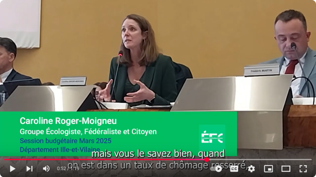 Caroline Roger-Moigneu, conseillère départementale, Ille-et-Vilaine, groupe écologiste, fédéraliste et citoyen