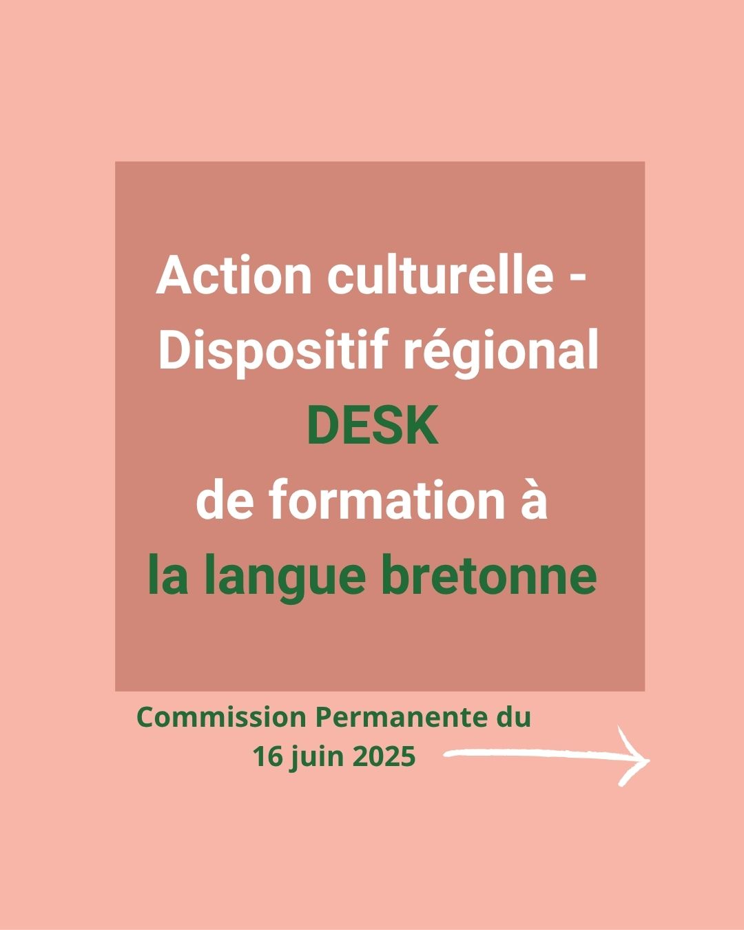 Le dispositif DESK de formation à la langue bretonne – Denez Marchand – Commission Permanente juin 2025.