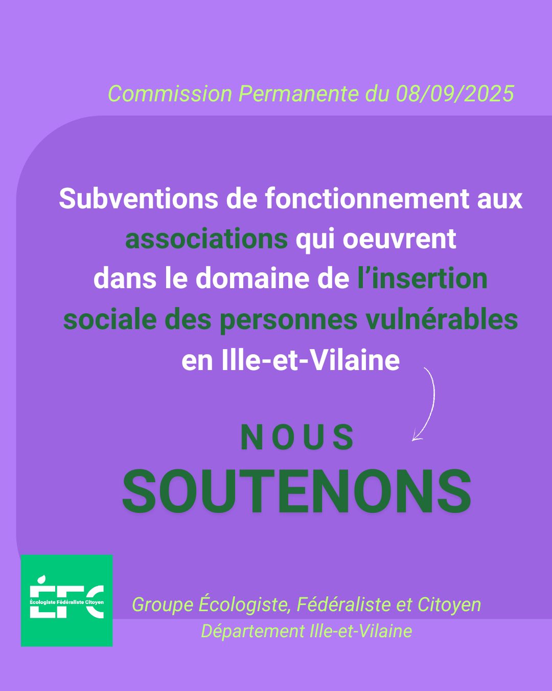 Insertion sociale-Subventions aux associations-Caroline Roger-Moigneu- Commission Permanente du 08 09 2025