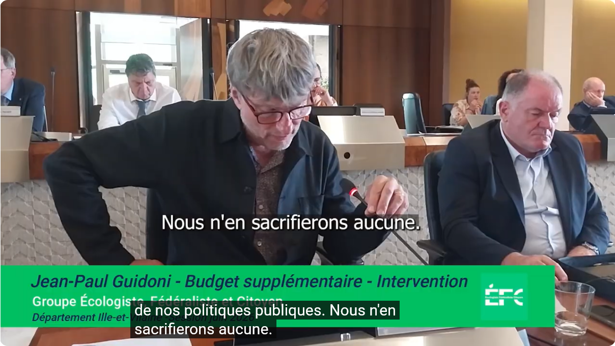 Intervention de Jean-Paul Guidoni- Budget supplémentaire- session juin 2026