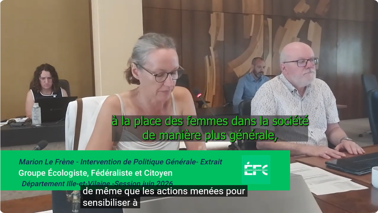 Discours introductif de notre groupe – session juin 2026 – Marion Le Frène – extrait vidéo