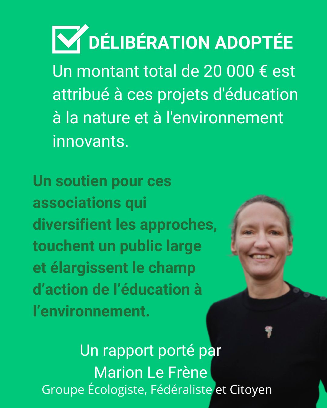Associations : soutien à des projets innovants- Marion Le Frène
